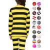 imageSTRETCH IS COMFORT Girls Print Classic Crew Neck Short and Long Sleeves Tee Shirt  Soft Everyday Basic Top  2T16Yellow Black Stripes
