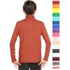 imageSTRETCH IS COMFORT Oh So Soft Boys Long Sleeve Poly Spandex TurtleneckRust