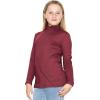 imageSTRETCH IS COMFORT Youth Girls Oh So Soft Long Sleeve Mock Neck Top  416Burgundy