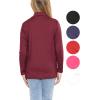 imageSTRETCH IS COMFORT Youth Girls Oh So Soft Long Sleeve Mock Neck Top  416Burgundy