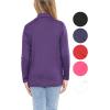imageSTRETCH IS COMFORT Youth Girls Oh So Soft Long Sleeve Mock Neck Top  416Purple