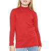 imageSTRETCH IS COMFORT Youth Girls Oh So Soft Long Sleeve Mock Neck Top  416Red