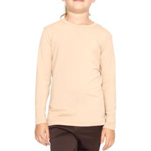 imageSTRETCH IS COMFORT Youth Girls Oh So Soft Long Sleeve Crew Neck Top  Sizes 216  Essential BasicsCream