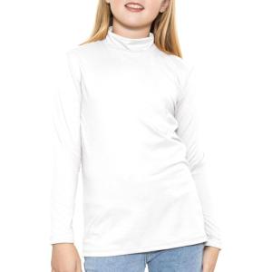 imageSTRETCH IS COMFORT Youth Girls Oh So Soft Long Sleeve Mock Neck Top  416White