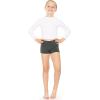 imageSTRETCH IS COMFORT Girls Cotton Booty Shorts Charcoal Gray Large