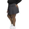 imageSTRETCH IS COMFORT Womens Asymmetrical Gathered Skater Skirt Charcoal Gray XLarge