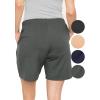 imageSTRETCH IS COMFORT Womens Boyfriend Shorts with Pockets Charcoal Gray Medium