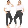 imageSTRETCH IS COMFORT Womens Cuffed Pleated Joggers Charcoal Gray Medium