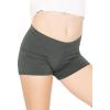 imageSTRETCH IS COMFORT Girls Cotton Booty Shorts Charcoal Gray Large