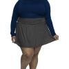 imageSTRETCH IS COMFORT Womens Asymmetrical Gathered Skater Skirt Charcoal Gray XLarge