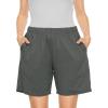imageSTRETCH IS COMFORT Womens Boyfriend Shorts with Pockets Charcoal Gray Medium