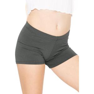 imageSTRETCH IS COMFORT Girls Cotton Booty Shorts Charcoal Gray Large