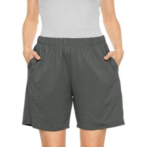 imageSTRETCH IS COMFORT Womens Boyfriend Shorts with Pockets Charcoal Gray Medium