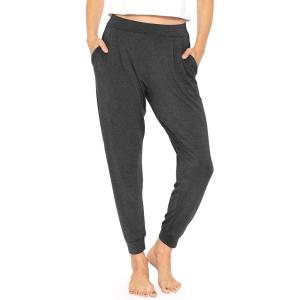 imageSTRETCH IS COMFORT Womens Cuffed Pleated Joggers Charcoal Gray Medium