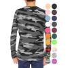 imageSTRETCH IS COMFORT Boys and Mens Oh So Soft Long Sleeve Top  Youth SAdult 3XBlack Camo
