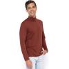 imageSTRETCH IS COMFORT Mens Oh So Soft Mock Neck Long Sleeve Shirt Perfect for Casual Wear Stylish Classic Fit  Small5XAlmond