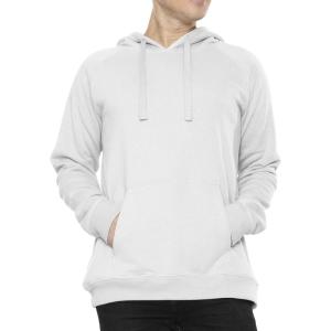 imageSTRETCH IS COMFORT Mens Soft Hoodie with Extra Side Seam Zippered Pocket  Cozy and Functional  Fleeced Line S5XLWhite