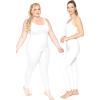 imageSTRETCH IS COMFORT Teamwear Womens Regular and Plus Size Cotton Tank UnitardWhite