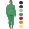 imageSTRETCH IS COMFORT Womens Oh So Soft Crew Neck Long Sleeve ampamp Leggings Set  2Piece Outfit for Everyday Wear  Sizes S5XKelly Green