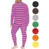 imageSTRETCH IS COMFORT Womens Oh So Soft Crew Neck Long Sleeve ampamp Leggings Set  2Piece Outfit for Everyday Wear  Sizes S5XPink Purple Stripes
