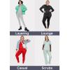 imageSTRETCH IS COMFORT Womens Oh So Soft Crew Neck Long Sleeve ampamp Leggings Set  2Piece Outfit for Everyday Wear  Sizes S5XPink Purple Stripes