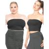 imageSTRETCH IS COMFORT Womens Regular and Plus Size Crop Tube Top  Sizes Small  5XBlack 2 Pack