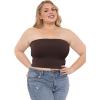 imageSTRETCH IS COMFORT Womens Regular and Plus Size Crop Tube Top  Sizes Small  5XBrown