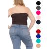 imageSTRETCH IS COMFORT Womens Regular and Plus Size Crop Tube Top  Sizes Small  5XBrown