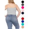 imageSTRETCH IS COMFORT Womens Regular and Plus Size Crop Tube Top  Sizes Small  5XHeather Gray