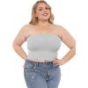 imageSTRETCH IS COMFORT Womens Regular and Plus Size Crop Tube Top  Sizes Small  5XHeather Gray