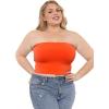 imageSTRETCH IS COMFORT Womens Regular and Plus Size Crop Tube Top  Sizes Small  5XOrange