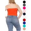 imageSTRETCH IS COMFORT Womens Regular and Plus Size Crop Tube Top  Sizes Small  5XOrange