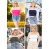 imageSTRETCH IS COMFORT Womens Regular and Plus Size Crop Tube Top  Sizes Small  5XOrange