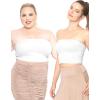 imageSTRETCH IS COMFORT Womens Regular and Plus Size Crop Tube Top  Sizes Small  5XWhite 2 Pack