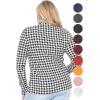 imageSTRETCH IS COMFORT Womens and Plus Oh So Soft Long Sleeve Mock Turtleneck Top Regular and Relaxed Fit Everyday Wear XS5XLHoundstooth