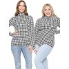 imageSTRETCH IS COMFORT Womens and Plus Oh So Soft Long Sleeve Mock Turtleneck Top Regular and Relaxed Fit Everyday Wear XS5XLHoundstooth
