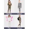 imageSTRETCH IS COMFORT Youth Girls Oh So Soft 2Piece Set  Short or Long Sleeve Crew Neck Top with Matching LeggingsBlack With Red Polkadot