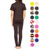 imageSTRETCH IS COMFORT Youth Girls Oh So Soft 2Piece Set  Short or Long Sleeve Crew Neck Top with Matching LeggingsBrown