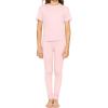 imageSTRETCH IS COMFORT Youth Girls Oh So Soft 2Piece Set  Short or Long Sleeve Crew Neck Top with Matching LeggingsLight Pink