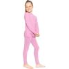 imageSTRETCH IS COMFORT Youth Girls Oh So Soft 2Piece Set  Short or Long Sleeve Crew Neck Top with Matching LeggingsLight Pink