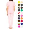 imageSTRETCH IS COMFORT Youth Girls Oh So Soft 2Piece Set  Short or Long Sleeve Crew Neck Top with Matching LeggingsLight Pink