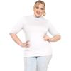 imageWomens Plus Size Warm Short Sleeve Turtleneck Top  Ultra Soft  Adult XL to 5XWhite