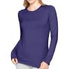 imageSTRETCH IS COMFORT Womens Oh So Soft Long Sleeve Shirt Base Layer Under ScrubsNavy Blue