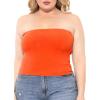 imageSTRETCH IS COMFORT Womens Regular and Plus Size Crop Tube Top  Sizes Small  5XOrange