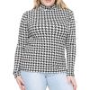imageSTRETCH IS COMFORT Womens and Plus Oh So Soft Long Sleeve Mock Turtleneck Top Regular and Relaxed Fit Everyday Wear XS5XLHoundstooth