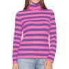 imageSTRETCH IS COMFORT Womens and Plus Relaxed and Regular Turtleneck  XS 7XPink Purple Stripes