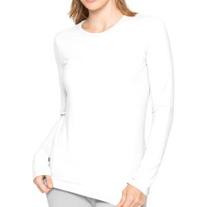 imageSTRETCH IS COMFORT Womens Oh So Soft Long Sleeve Shirt Base Layer Under ScrubsWhite