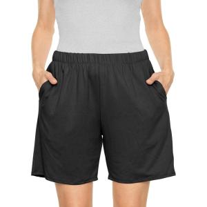 imageSTRETCH IS COMFORT Womens and Plus Oh So Soft Boyfriend Shorts with PocketsBlack