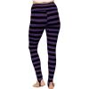 imageSTRETCH IS COMFORT Oh So Soft High Waist Stirrup Leggings Lightweight and Durable Multiple Colors for Women and Plus SizeBlack Purple Stripes