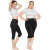 imageSTRETCH IS COMFORT Womens and Plus Size High Rise Knee and Ankle LeggingsBlack